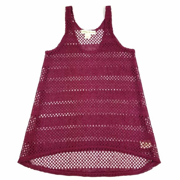 Staring At Stars Tank Top‎ Mesh Knit Crochet Urban Outfitters Womens Small S - Picture 1 of 4